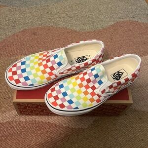 Vans Classic Slip On Rainbow Checkered